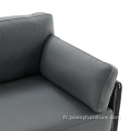 Sofa de style de bureau en cuir haut de gamme 3 places